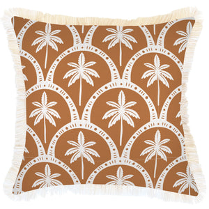 Cushion Cover-Coastal Fringe-Corfu Rust-45cm x 45cm
