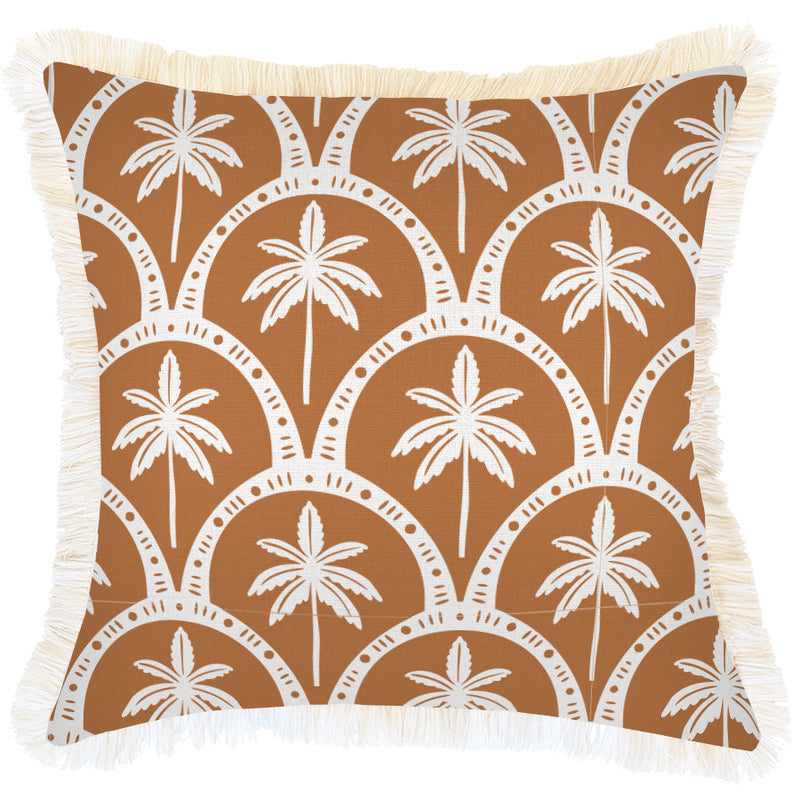 Cushion Cover-Coastal Fringe-Corfu Rust-45cm x 45cm