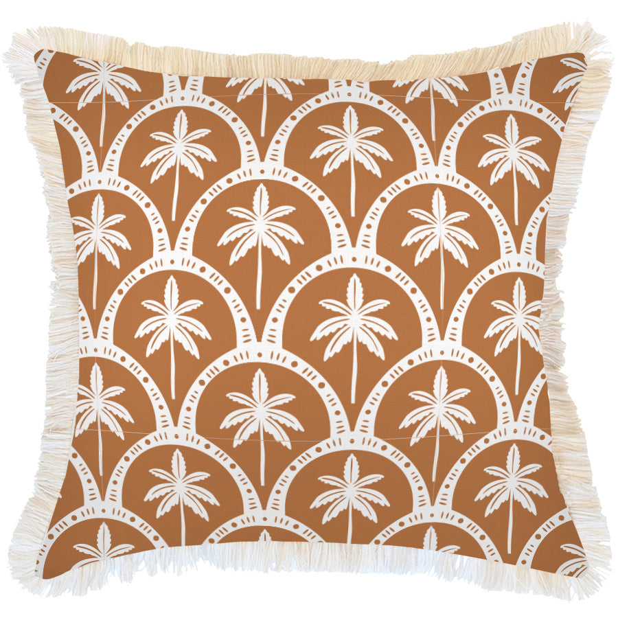 Cushion Cover-Coastal Fringe-Corfu Rust-60cm x 60cm