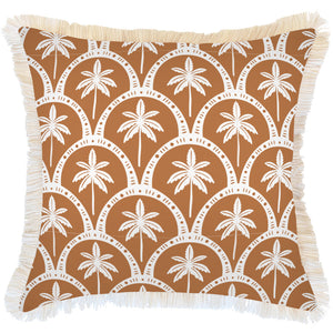 Cushion Cover-Coastal Fringe-Corfu Rust-60cm x 60cm