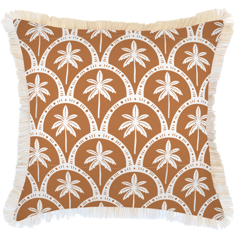 Cushion Cover-Coastal Fringe-Corfu Rust-60cm x 60cm