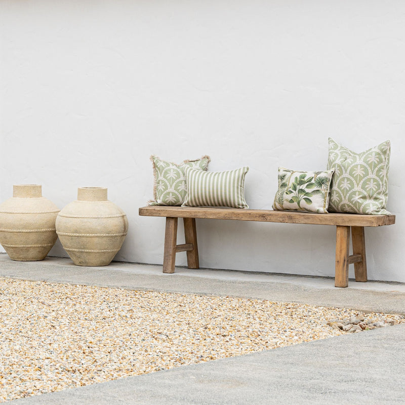 Cushion Cover-Coastal Fringe-Corfu Sage-45cm x 45cm