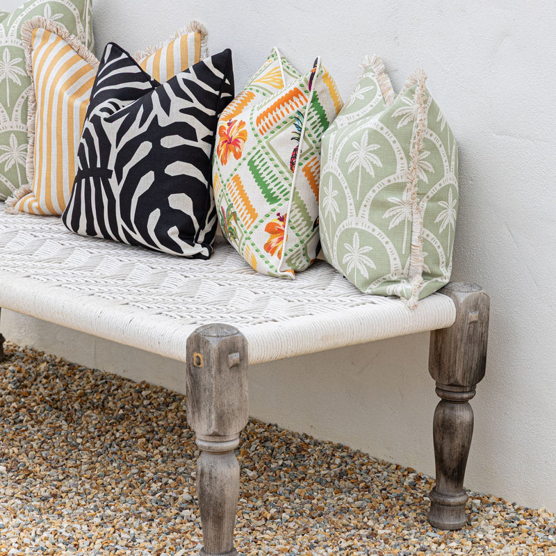 Cushion Cover-Coastal Fringe-Corfu Sage-45cm x 45cm