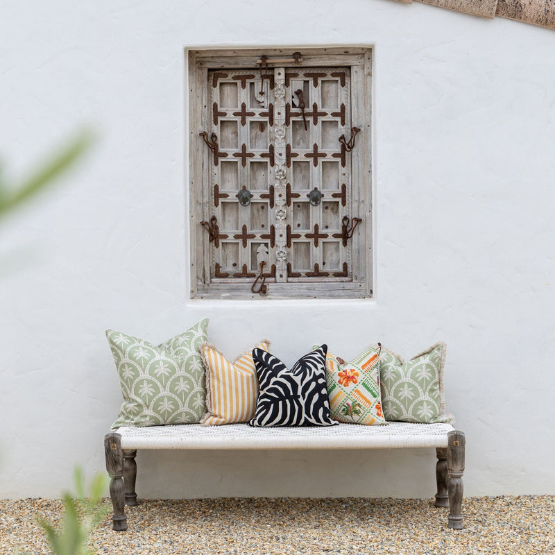 Cushion Cover-Coastal Fringe-Corfu Sage-45cm x 45cm