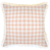 Cushion Cover-With Piping-Ginglam Peach-35cm x 50cm