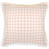 Cushion Cover-Coastal Fringe-Ginglam Peach-45cm x 45cm