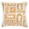 Cushion Cover-Coastal Fringe-Naxos Mustard-45cm x 45cm