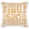 Cushion Cover-Coastal Fringe-Naxos Mustard-60cm x 60cm