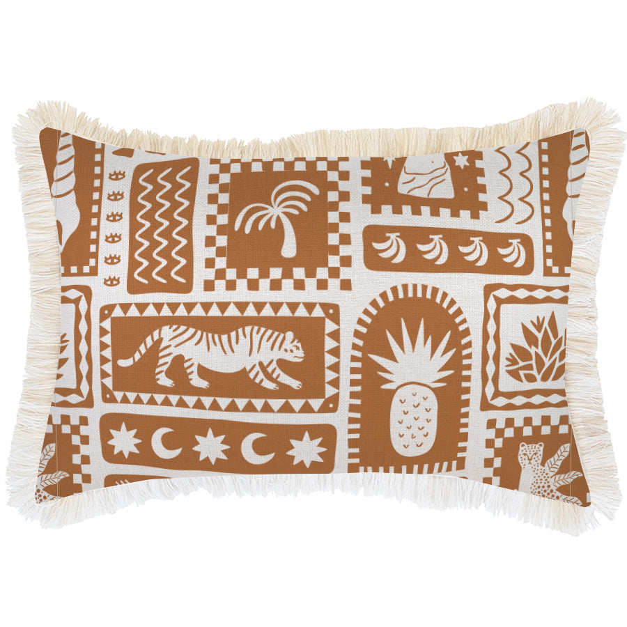 Cushion Cover-Coastal Fringe-Naxos Rust-35cm x 50cm