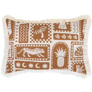 Cushion Cover-Coastal Fringe-Naxos Rust-35cm x 50cm