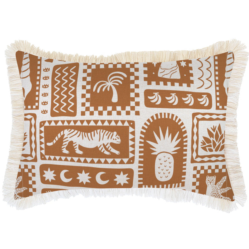 Cushion Cover-Coastal Fringe-Naxos Rust-35cm x 50cm