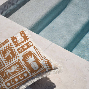 Cushion Cover-Coastal Fringe-Naxos Rust-45cm x 45cm