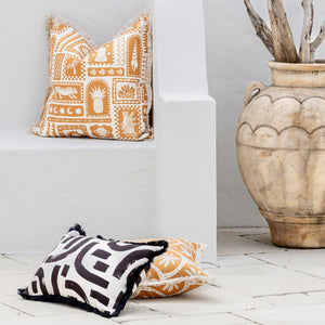 Cushion Cover-Coastal Fringe-Naxos Rust-60cm x 60cm