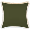 Cushion Cover-Coastal Fringe-Solid Eucalyptus-60cm x 60cm