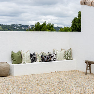 Cushion Cover-Coastal Fringe Black-Tavarua-35cm x 50cm