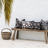 Cushion Cover-Coastal Fringe Black-Tavarua-35cm x 50cm
