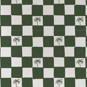 Cushion Cover-With Piping-Check Palm Kale-45cm x 45cm