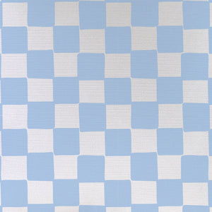 Cushion Cover-With Piping-Check Blue White-35cm x 50cm