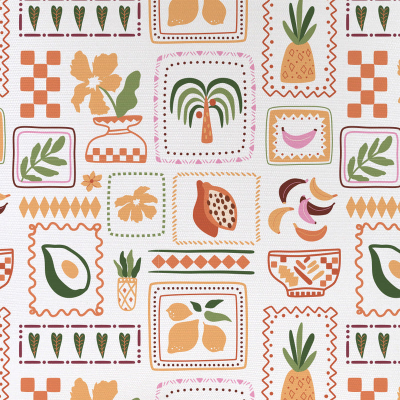 Cushion Cover-Coastal Fringe-Fruit Salad White-60cm x 60cm