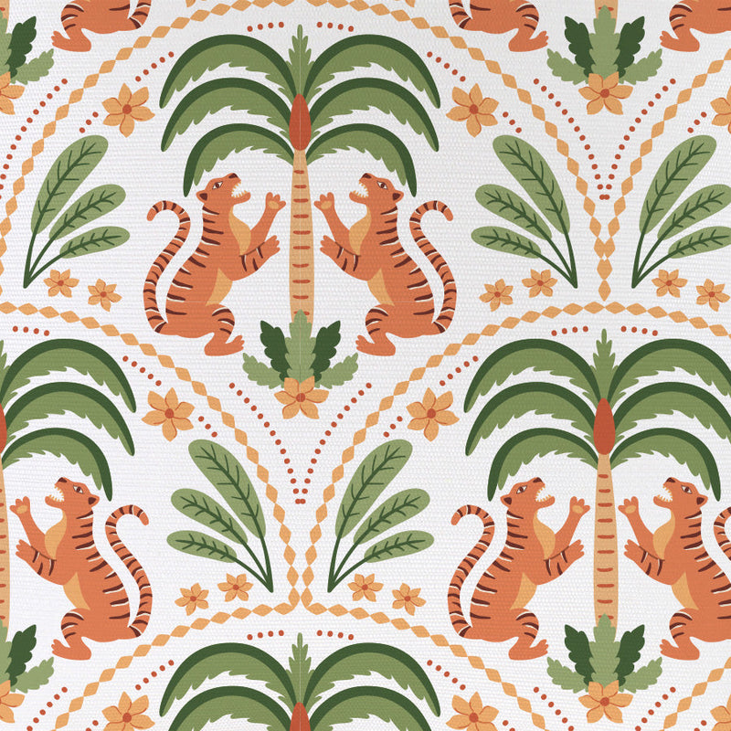 Cushion Cover-With Piping-Tiger Tree White-60cm x 60cm
