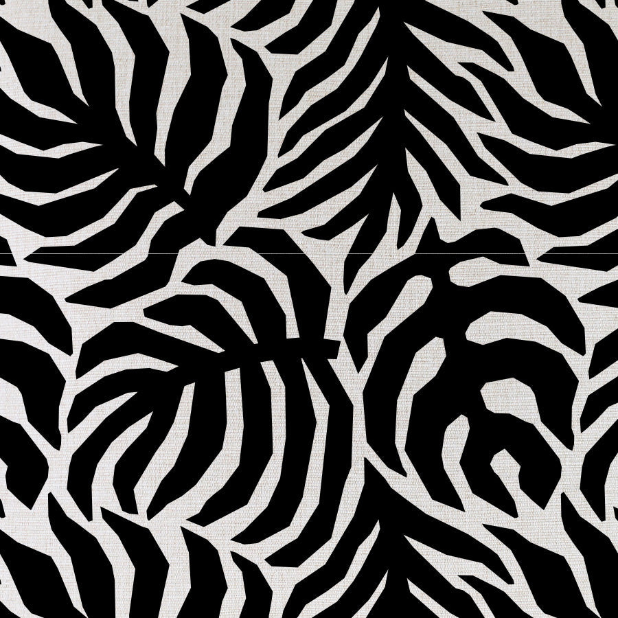 Cushion Cover-With Black Piping-Casa Palms Black-60cm x 60cm