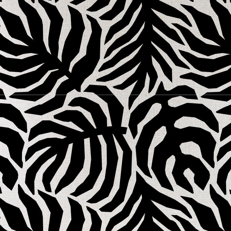 Cushion Cover-With Black Piping-Casa Palms Black-60cm x 60cm