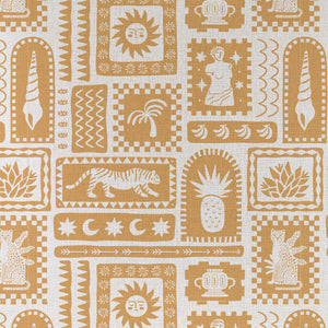 Cushion Cover-Coastal Fringe-Naxos Mustard-45cm x 45cm
