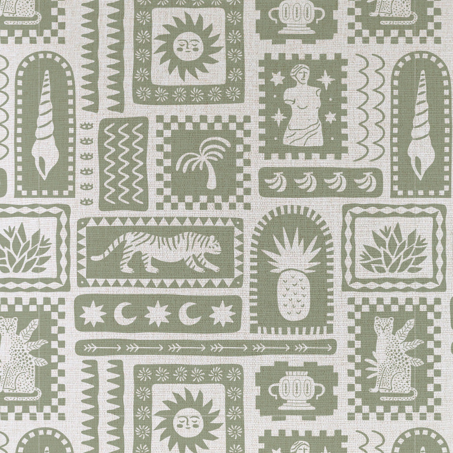 Cushion Cover-With Piping-Naxos Sage-60cm x 60cm