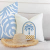 Cushion Cover-With Piping-Casa Palms Blue White-60cm x 60cm