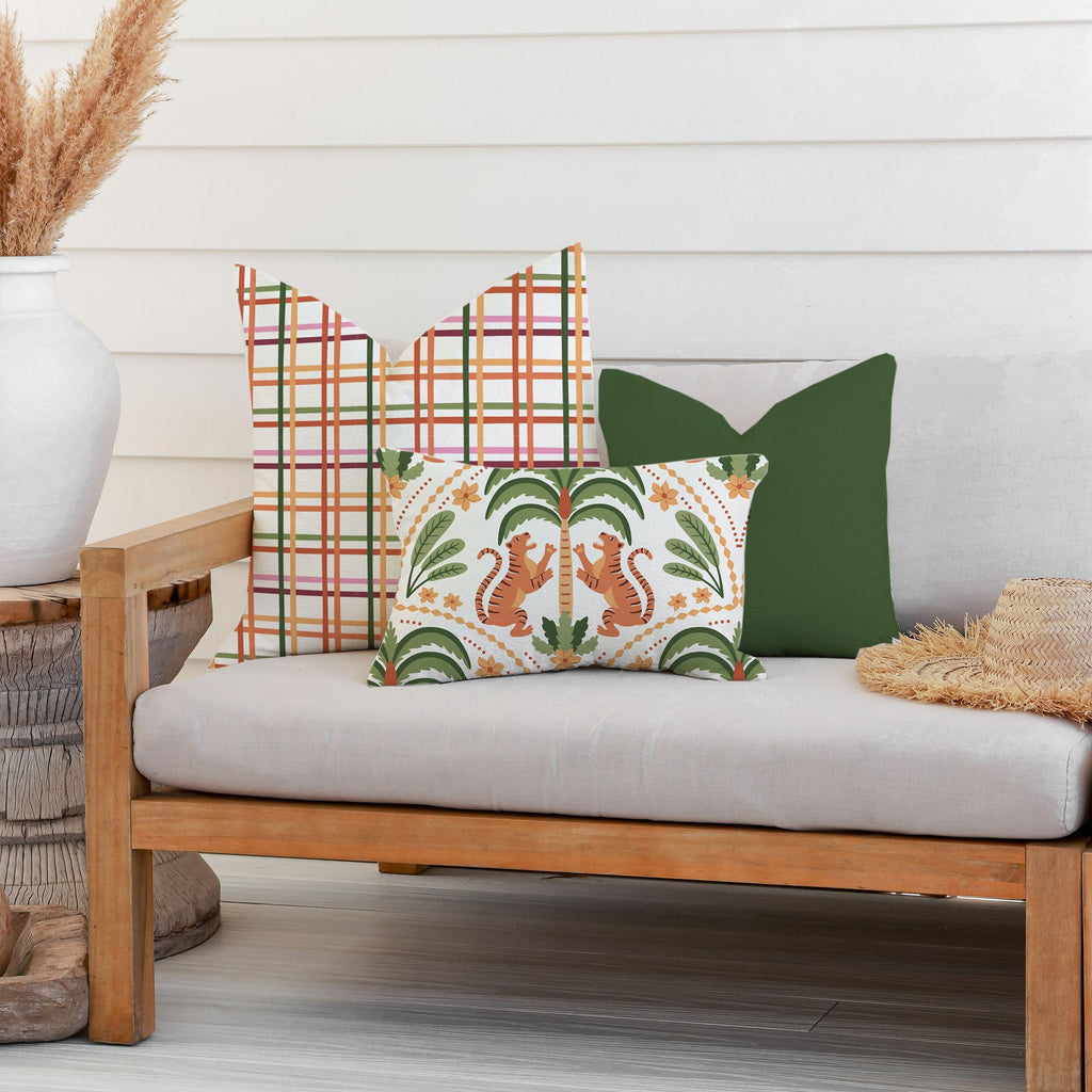 Cushion Cover-With Piping-Tiger Tree White-35cm x 50cm