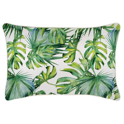 Cushion Cover-Coastal Fringe Black-Palm Trees Black-60cm x 60cm