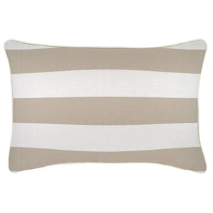 Cushion Cover-With Piping-Deck Stripe Beige-35cm x 50cm