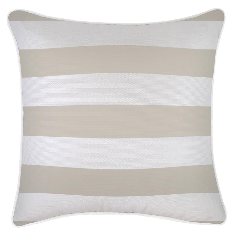 Cushion Cover-With Piping-Deck Stripe Beige-45cm x 45cm