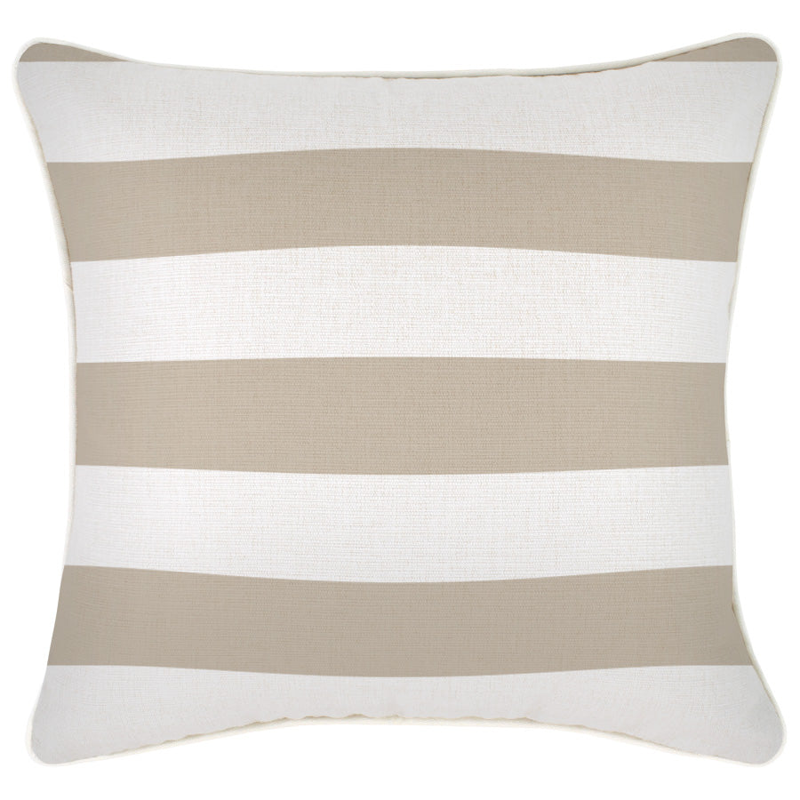 Indoor Outdoor Cushion Cover Deck Stripe Beige