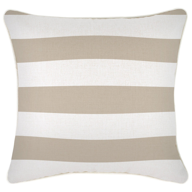 Indoor Outdoor Cushion Cover Deck Stripe Beige