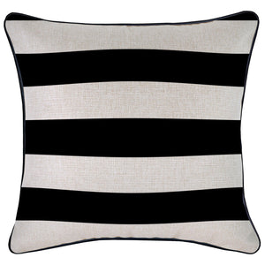 Indoor Outdoor Cushion Cover Deck Stripe Black