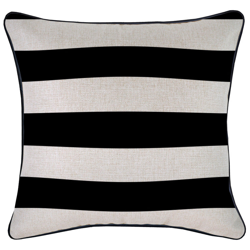 Indoor Outdoor Cushion Cover Deck Stripe Black