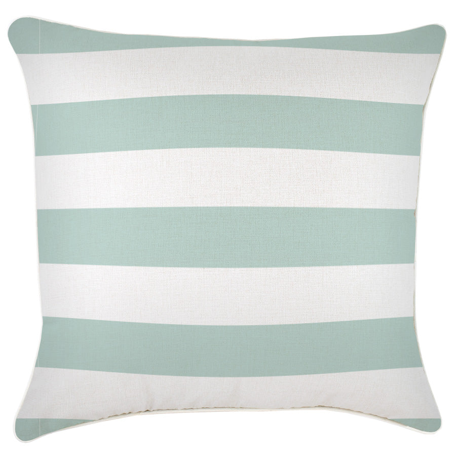 Cushion Cover-With Piping-Deck-Stripe-Mint-60cm x 60cm