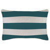 Cushion Cover-With Piping-Side Stripe Teal-60cm x 60cm