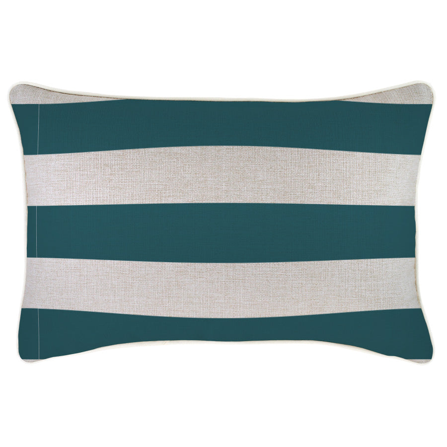 Indoor Outdoor Cushion Cover Deck Stripe Teal