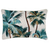 Cushion Cover-Coastal Fringe Natural-Teal-60cm x 60cm