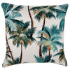 Cushion Cover-Coastal Fringe Natural-Teal-60cm x 60cm