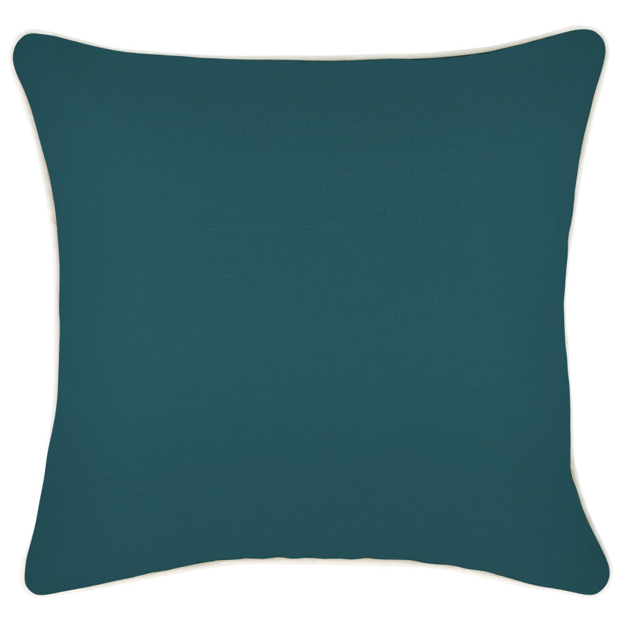 Cushion Cover-With Piping-Solid Teal-45cm x 45cm