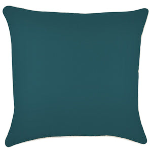 Cushion Cover-With Piping-Solid Teal-60cm x 60cm