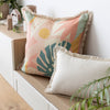 Cushion Cover Coastal Fringe Natural Solid Natural 35cm x 50cm Lifestyle1