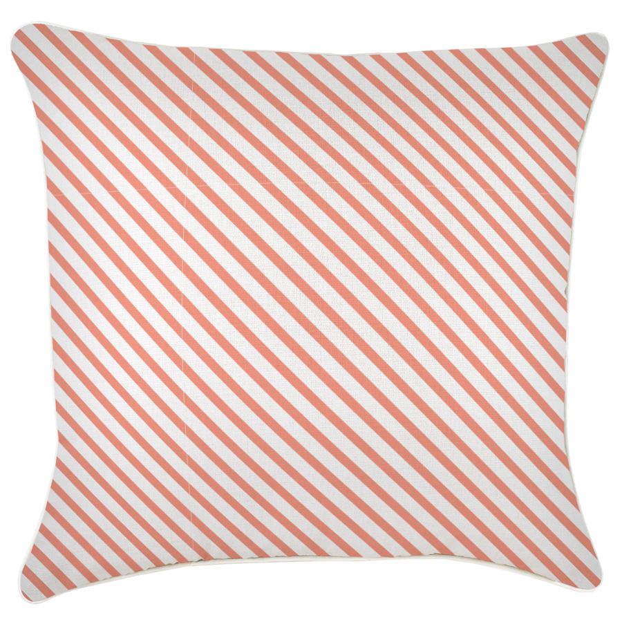 Cushion Cover-With Piping-Side Stripe Peach-60cm x 60cm