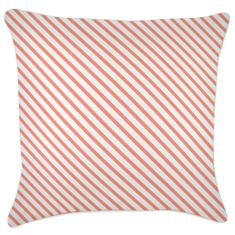 Cushion Cover-Coastal Fringe Black-Jungle Peach-60cm x 60cm