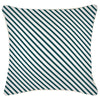 Cushion Cover-With Piping-Side Stripe Teal-45cm x 45cm