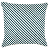 Cushion Cover-With Piping-Deck Stripe Teal-35cm x 50cm