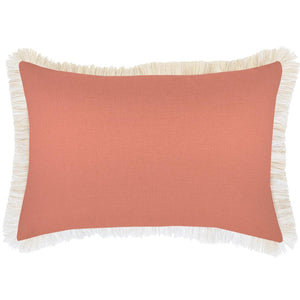 Cushion Cover-Coastal Fringe Natural-Peach-35cm x 50cm